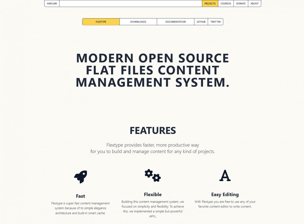 Flextype CMS is a relatively new content management system designed to replace Monstra