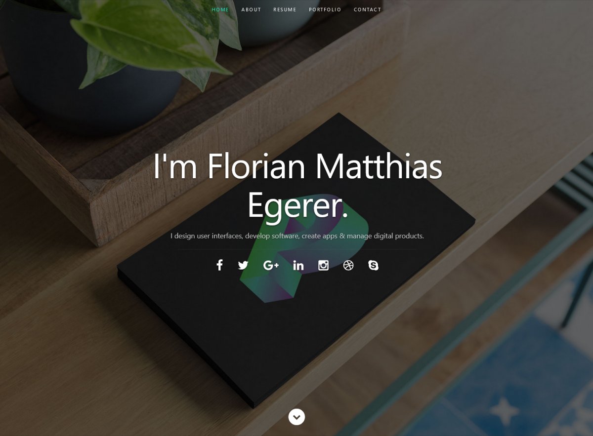 Responsive one-page website powered by Grav