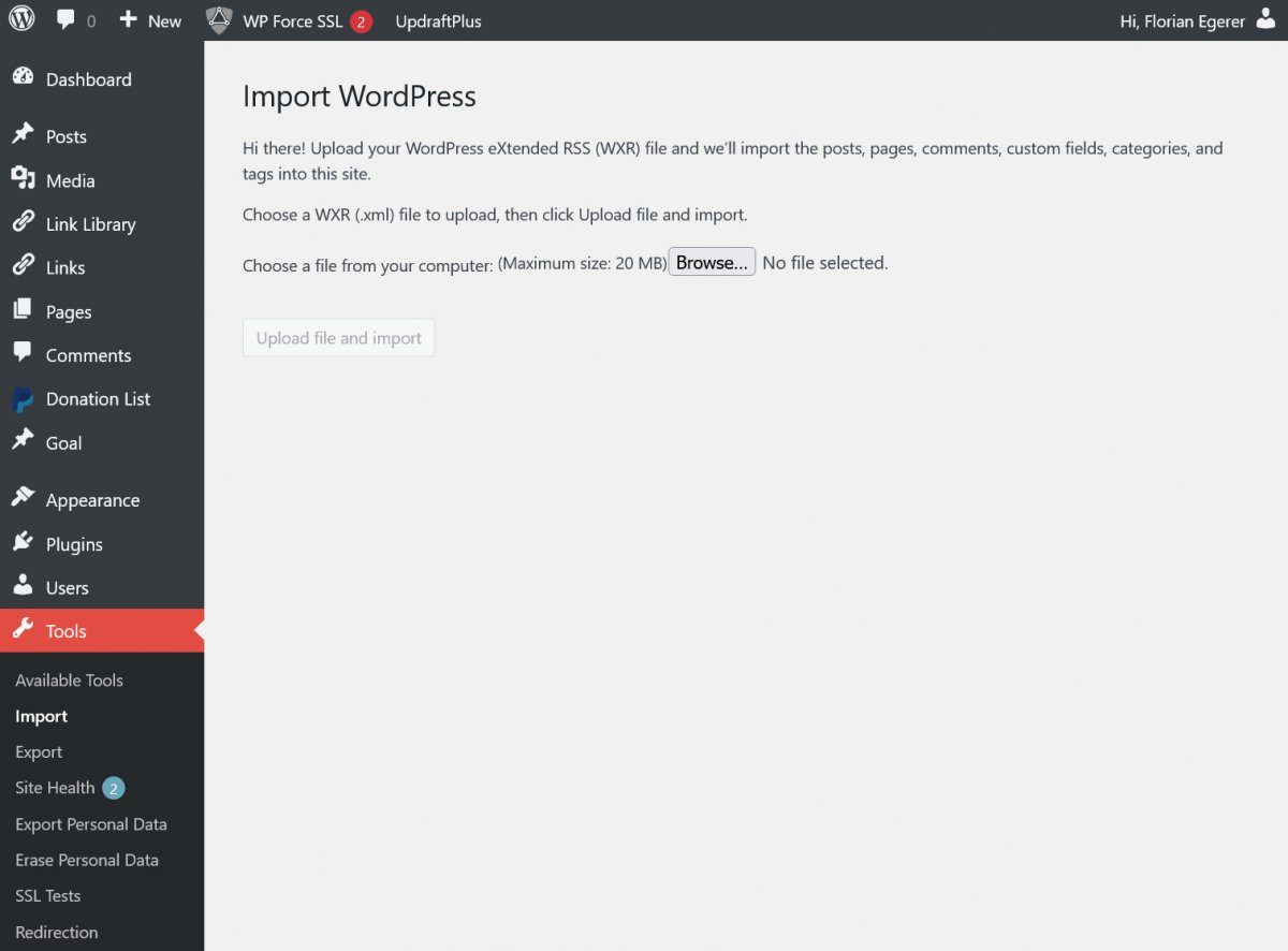 Import | Data recovery for Atomic Reporters